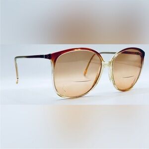 Vintage Lanvin Brown Translucent Oval Sunglasses Frames Only